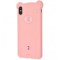 Чехол Baseus для iPhone XS Max Bear Silicone Pink