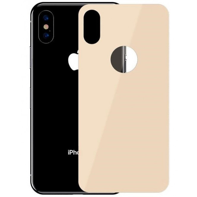 Стекло Baseus для iPhone XS/X 0.3mm Full rear protector Gold