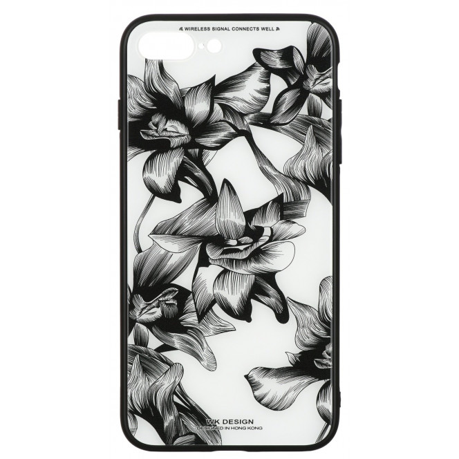 Чeхол WK для Apple iPhone 8 Plus/7 Plus WPC-061 Flowers BK/WH