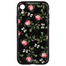 WK cover for the Apple iPhone XR WPC-061 Flowers RD/BK