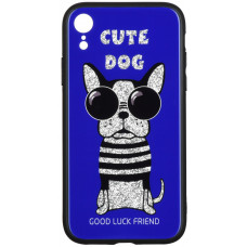 WK cover for the Apple iPhone XR WPC-087 Cute Dog Blue