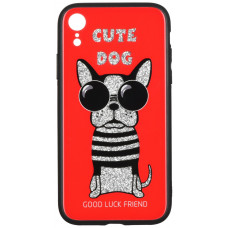 WK cover for the Apple iPhone XR WPC-087 Cute Dog Red