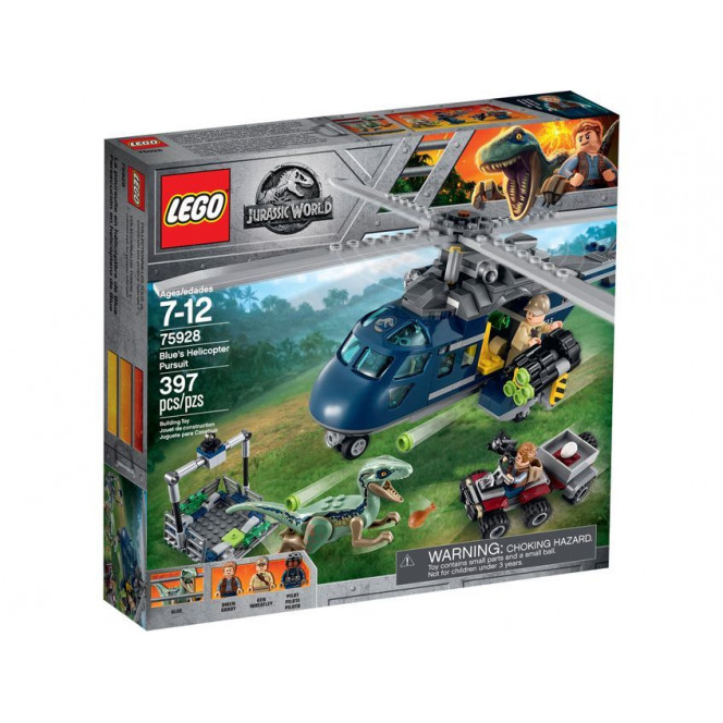 Конструктор LEGO Jurassic World Преследование на вертолете Блу (75928)