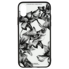 Чeхол WK для Apple iPhone XS/X WPC-061 Flowers BK/WH