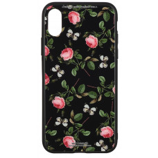 WK cover for the Apple iPhone XS/X WPC-061 Flowers RD/BK