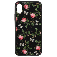 Чeхол WK для Apple iPhone XS Max WPC-061 Flowers RD/BK