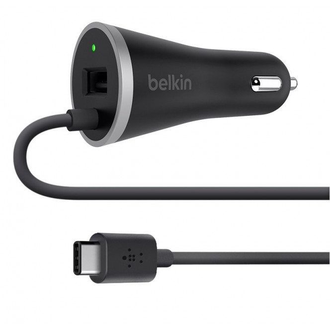 Belkin Boost Charge 3.0 + Type-C Cable Black car charger