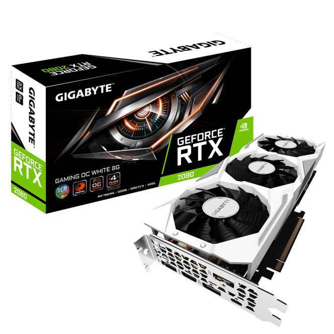 Video card GIGABYTE GeForce RTX2080 8GB GDDR6 Gaming OC WHITE (GV-N2080GAMOC-WHITE_8GC)