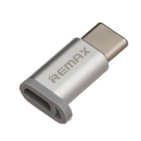 Remax Feliz microUSB to Type-C Silver adapter