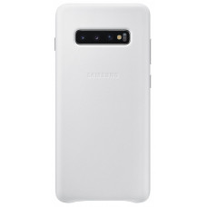 Cover of Samsung for Galaxy S10 + (G975) of Leather Cover White