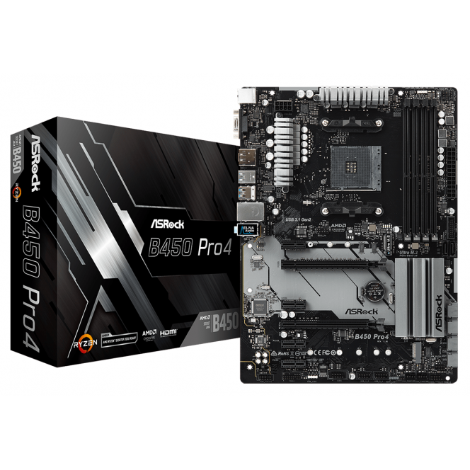 ASRock B450 PRO4 motherboard