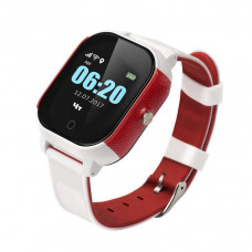 Childrens watch phones with the GPS GOGPS ME K23 tracker white with red (K23WHRD)