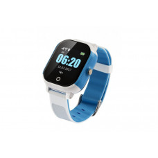 Childrens watch phones with the GPS GOGPS ME K23 tracker blue with white (K23BLWH)