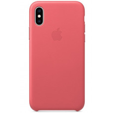 Чехол Apple Leather Case для iPhone X/Xs Peony Pink (MTEU2ZM/A)