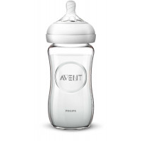 Small bottle for feeding of Avent Natural of glass 240 ml (SCF053/17)