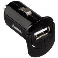 Hama 1A + microUSB Cable Black car charger