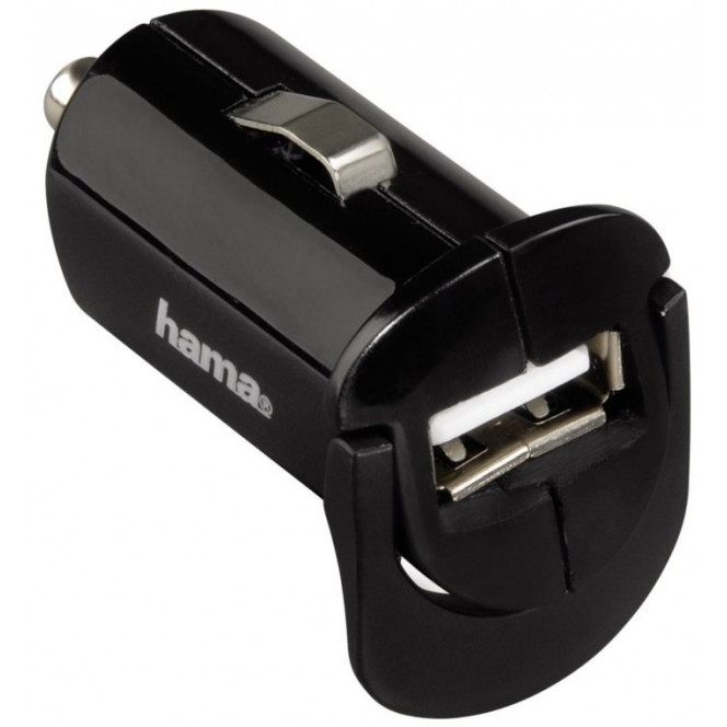 Hama 1A + microUSB Cable Black car charger