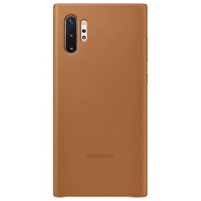 Cover of Samsung for Galaxy Note 10+ (N975) Leather Cover Camel