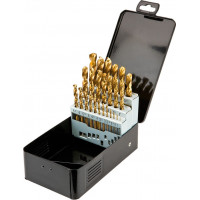 Metal drills of Graphite HSS TIN of 1.0-13.0 mm, set of 25 pieces.