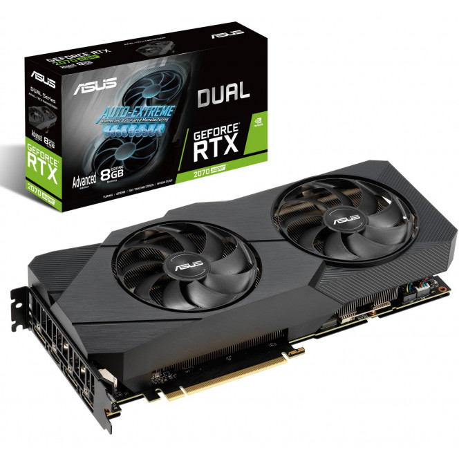 Video card of ASUS GeForce RTX2070 SUPER 8GB GDDR6 DUAL EVO OC Advanced (DUAL-RTX2070S-A8G-EVO)