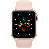 Gold Aluminium Case with Pink Sand Sport Band S/M & M/L Apple Watch Series 5 GPS 44mm smartwatch