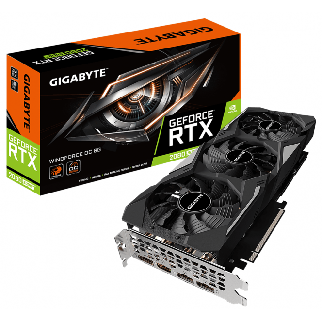 Video card Gigabyte GeForce RTX2080 SUPER WINDFORCE OC 8G (GV-N208SWF3OC-8GD)