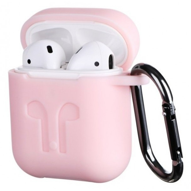 Чехол 2Е для Apple AirPods Pure Color Silicone Imprint Light pink