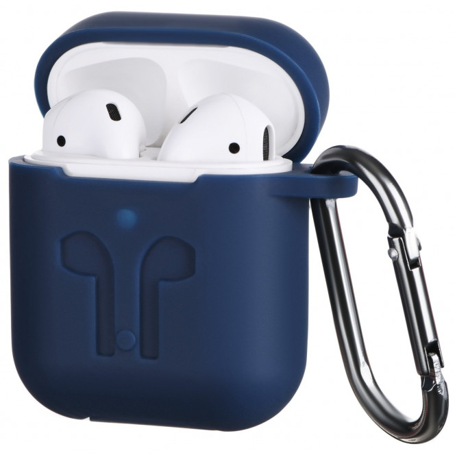 Cover 2E for AirPods Pure Color Silicone Imprint Navy Apple