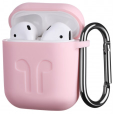 Cover 2E for AirPods Pure Color Silicone Imprint Light pink Apple