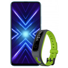 Смартфон Honor 9X (STK-LX1) 4/128GB Sapphire BlueФитнес-браслет Honor Band 4 Running в подарок