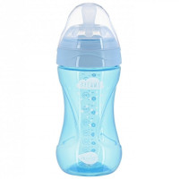 Small bottle for feeding of Nuvita NV6032 Mimic Cool of 250 ml 3 m + Antikolikovaya, blue (NV6032SKY)