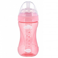 Small bottle for feeding of Nuvita NV6032 Mimic Cool of 250 ml 3 m + Antikolikovaya, pink (NV6032PINK)