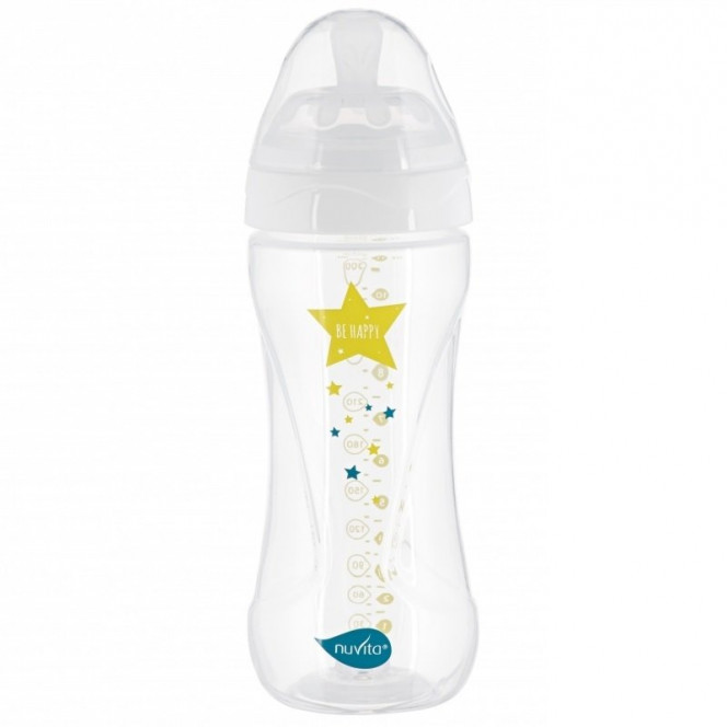 Small bottle for feeding of Nuvita NV6051 Mimic Collection of 330 ml 4 m + Antikolikovaya, white (NV6051BIANCO)