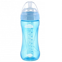 Small bottle for feeding of Nuvita NV6052 Mimic Cool of 330 ml 4 m + Antikolikovaya, blue (NV6052SKY)