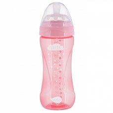 Small bottle for feeding of Nuvita NV6052 Mimic Cool of 330 ml 4 m + Antikolikovaya, pink (NV6052PINK)