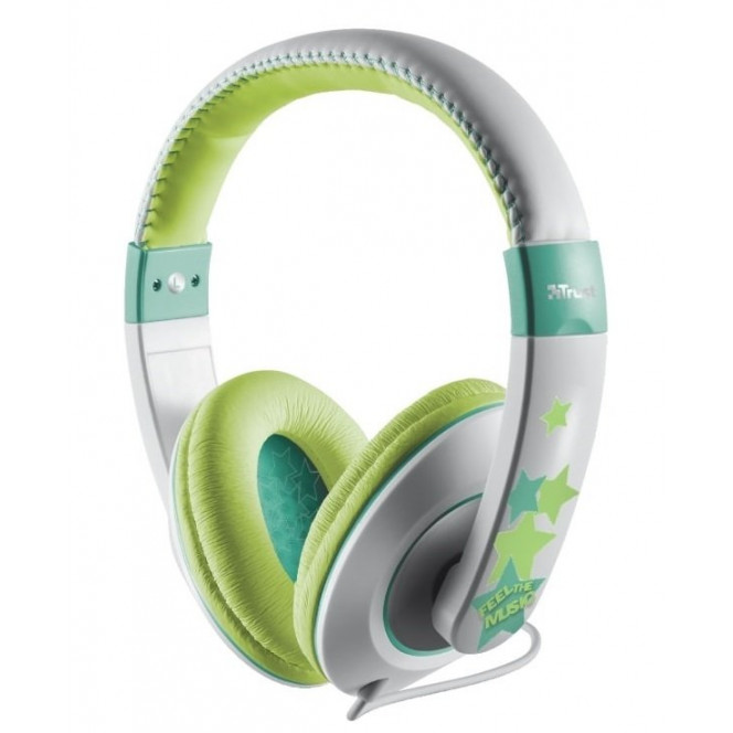 Наушники Trust Sonin Kids Over-Ear Grey / Green