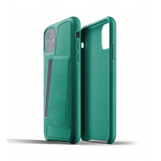 MUJJO cover for Apple iPhone 11 Full Leather Wallet, Alpine Green