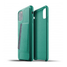 MUJJO cover for iPhone 11 Pro Max Full Leather Wallet Alpine Green