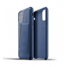 MUJJO cover for Apple iPhone 11 Full Leather Wallet, Monaco Blue