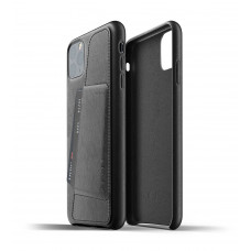 MUJJO cover for iPhone 11 Pro Max Full Leather Wallet Black