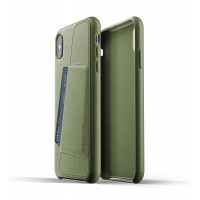 Cover leather MUJJO for iPhone Xs Max Full Leather Wallet Olive