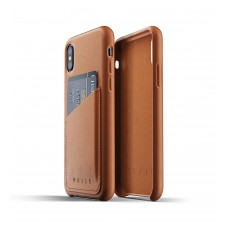 Cover leather MUJJO for iPhone Xs Full Leather Wallet Tan