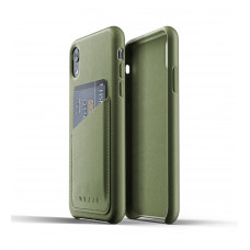 Чехол кожаный MUJJO для iPhone Xr Full Leather Wallet Olive