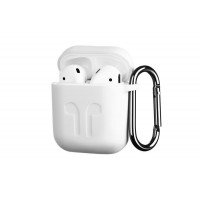 Cover 2E for AirPods Pure Color Silicone Imprint Apple (1.5mm) White