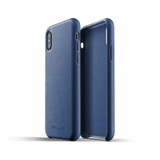 Cover leather MUJJO for iPhone Xs Full Leather Blue