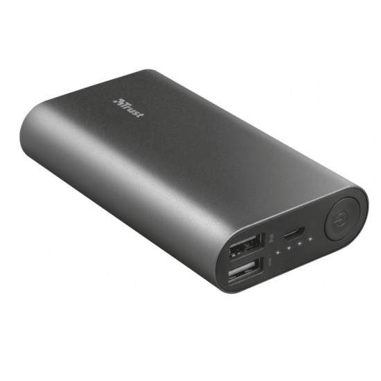 Портативний акумулятор TRUST Luco metal powerbank 7500 mAh Black