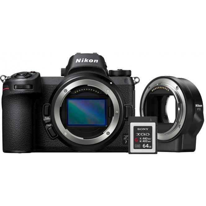 NIKON Z7 Body + FTZ Mount Adapter camera + 64Gb XQD (VOA010K007)