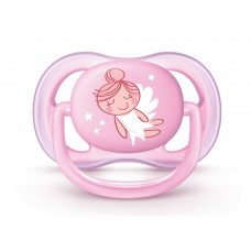 Avent Ultra-Air dummy with a decor of 0-6 months, for girls, 1 piece (SCF545/10)