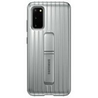 Cover of Samsung for Galaxy S20 (G980) Protective Standing Cover Silver