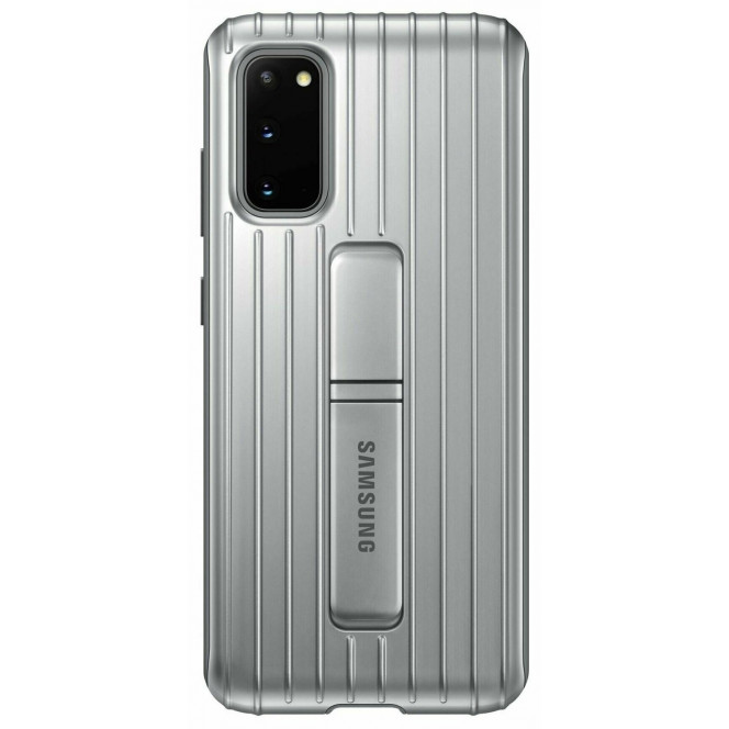 Cover of Samsung for Galaxy S20 (G980) Protective Standing Cover Silver